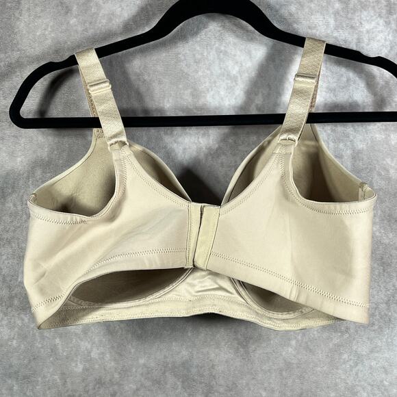 Vanity Fair Full Figure Wireless Smoothing Bra Womens Size 38DD Nude Beige 71380 - Picture 4 of 5
